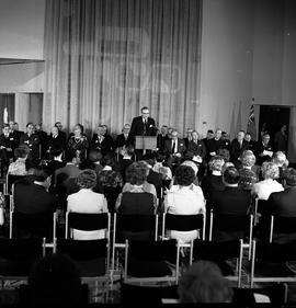 Photograph of Ted Jarvis Speaking at the Official Opening of North Campus Phase II