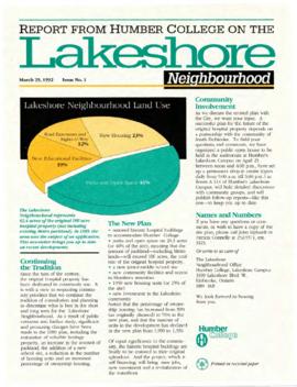 "Report from Humber College on the Lakeshore Neighbourhood" : [newsletter]