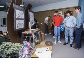 Photograph of students at an Industrial Design fair