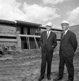Photograph of E.A Horton and Ted Jarvis at the North campus construction site