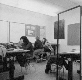 Photograph of Students Working at the Drawing Table