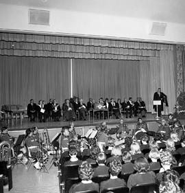 Photograph of a speaker at Lakeshore Teachers' College convocation