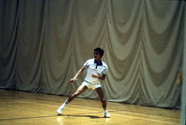 Photograph of Someone Playing Racquet in the Athletic Centre Gym