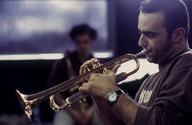 Photograph of music student