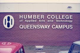 Lettering on Queensway Campus building : [photograph]