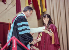 Photograph of President Robert A. (Squee) Gordon at a convocation ceremony