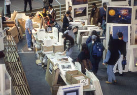 Photograph of a poster fair and sale in the Student Centre