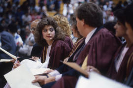 Photograph of student sitting in the Convocation audience
