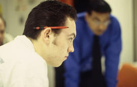 Photograph of Graphic Arts students at work