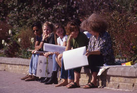 Photograph of students from the Graphic Arts program