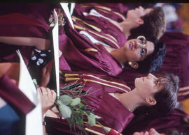 Photograph of students seated at their convocation ceremony