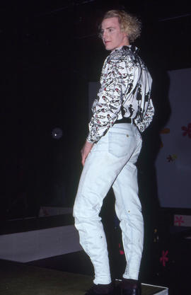 Photograph of a student performing in a Fashion Show
