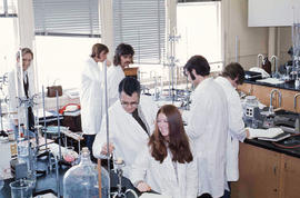 Photograph of Students Working in a Chemistry Lab