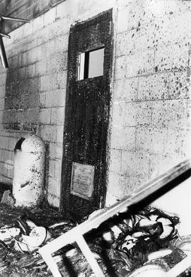 Photograph of the Aftermath of the Fire on the Second Floor in the Fieldhouse