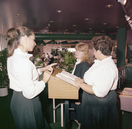 Hostesses prepares for the guests