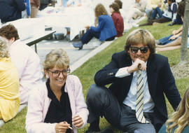 Photograph from the President's faculty and staff barbecue
