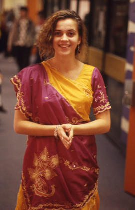 Photograph of Jennifer Parazader attending a multicultural festival