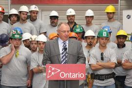 President John Davies speaks at Centre for Trades and Technology event : [photograph]
