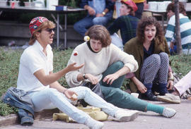 Photograph of a student juggling a ball