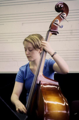 Photograph of a music student