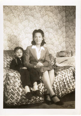 Photograph of Wayson Choy and a family member