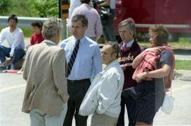 Photograph from the President's faculty and staff barbecue