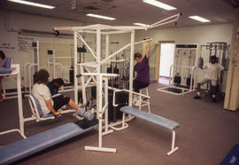 Photograph of staff and students in the Fitness Centre