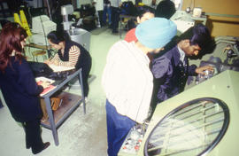 Photograph of students in the Mechanical Engineering program