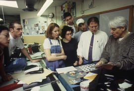 Photograph of instructor Ken Cummings and students from Industrial Design