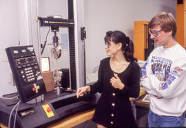 Photograph of instructor and student at the Canadian Plastics Training Centre