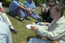 Photograph from the President's faculty and staff barbecue