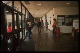 Photograph of Students Walking in the "D" Hallway