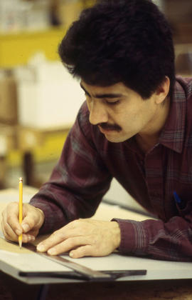 Photograph of a Design Foundations student