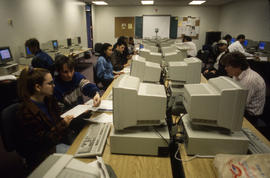 Photograph of Students in a Computer Lab