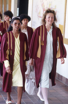 Photograph of graduates in their gowns
