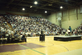 Photograph of a Creative Arts Orientation Session in the Gym