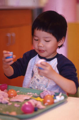 Photograph of a child at play