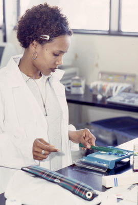 Photograph of a Pharmacy Assistant student at work