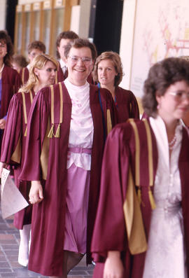 Photograph of graduates in gowns