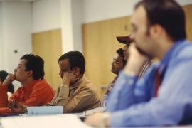 A photograph of students in class