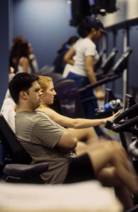 Photograph of students exercising