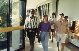 Photograph of Students Walking Down the Hallway