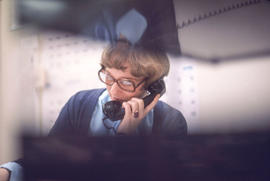 Photograph of a Staff Member on the Telephone