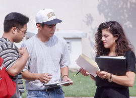 Photograph of students taking notes