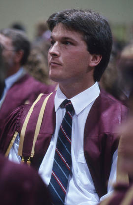 Photograph of a graduate at convocation