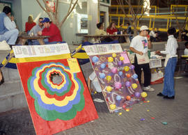 Photograph of game boards set up at a SAC event