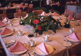 Photograph of a decorated dining table