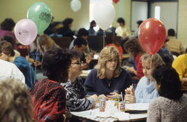 Photograph of students in conversation in CAPS
