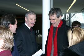 President Squee Gordon and MP Michael Ignatieff at opening of the Lakeshore Library : [photograph]