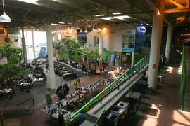 Photograph of a music sale in the Student Centre